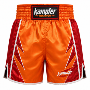 Shorts de boxe pour hommes, design personnalisé, vêtements de sport, taille élastique, séchage rapide, respirant, tissu 100% polyester pour l'entraînement de boxe - Product Image 1
