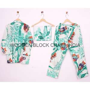 <b>Women</b> Floral Printed Pajama Set Sleepwear Cotton Pajamas <b>Women</b> Sleep <b>Pants</b> Long Sleeve Shirts Matching Pajama shirt set - Product Image 5