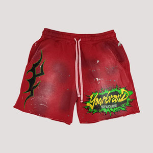 Ensemble de shorts d'été en coton doux avec impression par sublimation Galaxy, motif rétro, impression par transfert thermique, ensemble de shorts d'été élégant - Product Image 2