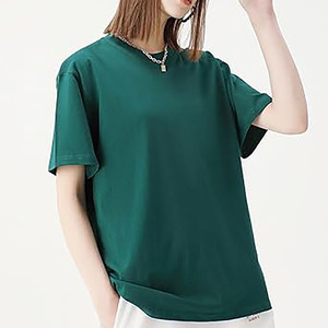 Camiseta Oversize de Verano Verde Bosque en Jersey Liso |   Camiseta Urbana de Algodón Premium |   Camiseta Minimalista Unisex - Product Image 4