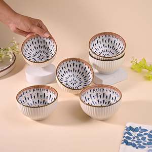 Ensemble de 6 bols en porcelaine bohème Monsoon Dreamscape, design minimaliste écologique, pour servir les pâtes, MOQ 5 pièces - Product Image 4