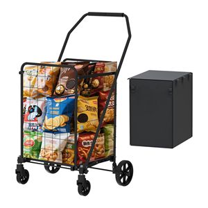Chariot de courses pliable pour les courses, la lessive, le garde-manger et le jardin - Product Image 1