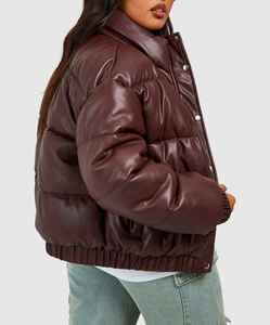 <b>Top</b> Selling Winter Quilted Breathable Puffer Jacket Women Hooded Collar <b>Bubble</b> Coat Custom Short Ladies Waterproof Cotton - Product Image 3