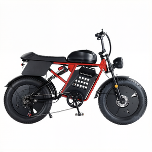 Neumáticos todoterreno estilo retro 20*4, batería de litio de 48V 16AH, doble suspensión. Bicicleta eléctrica deportiva urbana todoterreno. - Product Image 4