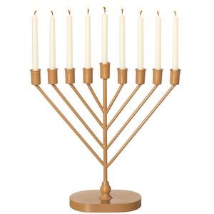 Premium Metal Menorah Candle Holder For Traditional Festival Celebration And Elegant Family Table Display - Product Image 2