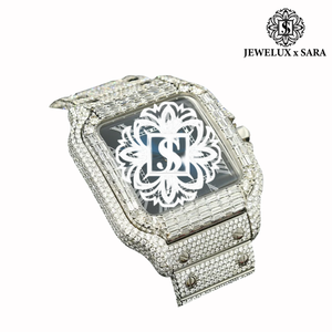 Reloj de Lujo Hecho a Mano con Diamantes de Moissanita, Joyería Hip Hop, Reloj de Pulsera de Acero Inoxidable Totalmente Cubierto de Diamantes, Disponible a Buen Precio - Product Image 3