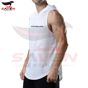 Comfortable OEM ODM Service Best Supplier Custom Logo <b>Running</b> Solid Blank Best Material In White Color Sleeveless <b>Hoodies</b> - Product Image 3