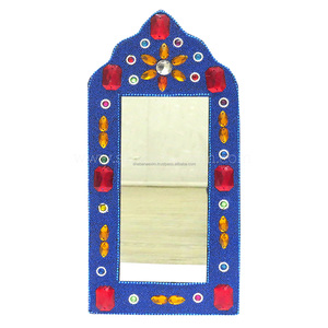 Miroirs muraux décoratifs pour salon avec bordure perlée, miroirs muraux de haute qualité pour la décoration de la maison, miroirs suspendus pour la chambre à coucher - Product Image 2