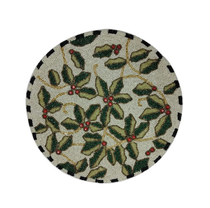 Embroidery <b>Seed</b> Beaded Placemat High Selling Luxury Eco-Friendly Beaded Placemats Best Price - Product Image 1