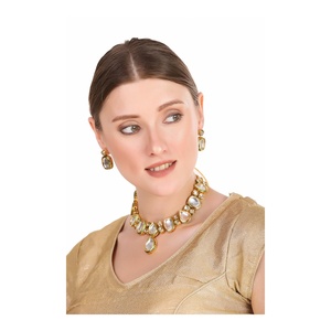 Women's Gold Plated Imitation Pearl <b>Necklace</b> and Earring Set Water Drop Shape Classic Party Jewelry Set - Product Image 2