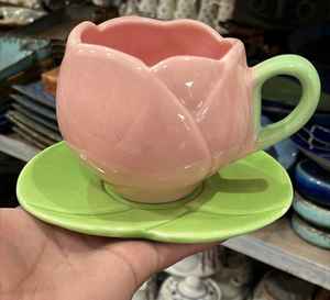 New Vision <b>Ceramic</b> Pillow Cup Saucer Set <b>Coasters</b> | Modern Luxury Macaron Pink Coffee Mug | Creative Aesthetic Tea Set for Home - Product Image 3