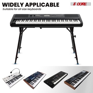 Support de clavier 5 touches réglable, support de piano numérique électrique robuste pour claviers de 54 à 88 touches - Product Image 3
