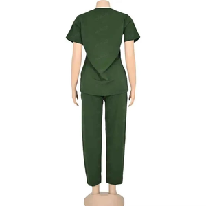 Light Weight Fashion Women Wholesale Professional Women's Nurse Doctor Uniform V-neck <b>Scrub</b> Jogger Suit Medical <b>Scrubs</b> Set - Product Image 3