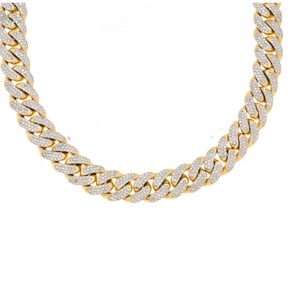 Men's 19MM 22 Inches Elegant Iced Cuban Link <b>Chain</b> 925 Sterling Silver <b>Extended</b> Clasp Hip Hop Thick Miami Luxury Statement - Product Image 1
