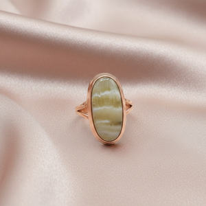 Natural Banded Agate Oval Gemstone 925 Sterling <b>Silver</b> <b>Statement</b> <b>Ring</b> for Women Gold Yellow Gold Plated <b>Silver</b> Handmade Jewelry - Product Image 3