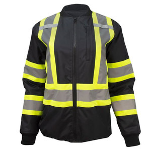 <b>Men's</b> Hi-Vis <b>Reflective</b> Safety <b>Jacket</b> Winter Cotton for Outdoor Work Warm and Visible in Low Light Conditions - Product Image 3