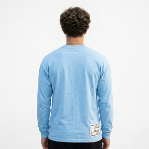 T-shirts personnalisés brodés effet vieilli pour hommes, à manches longues et col rond, style streetwear tendance - Product Image 2