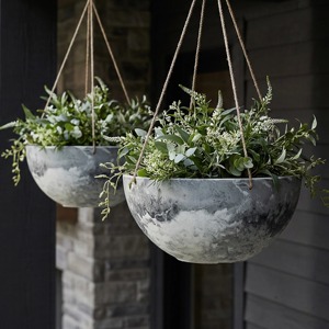 Pot de fleurs suspendu moderne avec support en corde pour plantes vertes d'intérieur et d'extérieur, style minimaliste. - Product Image 2