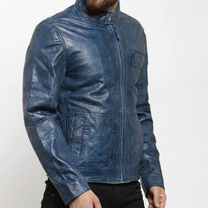Veste en cuir véritable pour homme de qualité supérieure, production personnalisée 2026, imperméable, respirante, style moto et motard pour l'hiver - Product Image 5