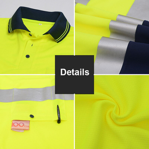 Camiseta Polo de Seguridad Reflectante de Manga Larga de Alta Calidad, Venta al Por Mayor de Fábrica, Ropa de Trabajo de Alta Visibilidad - Product Image 5
