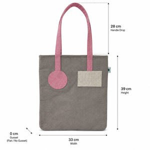Color Block Dyed Jute with PP Tote Bag 33x39 cm <b>Pink</b> Handle Custom Logo Promotional Shopping Wholesale OEM ODM B2B Bag Supplier - Product Image 2