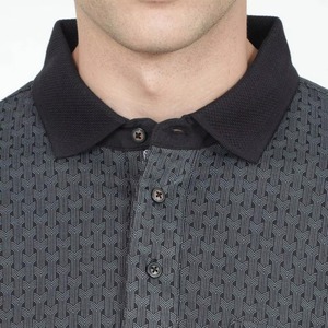 Polo de punto para hombre, manga corta, diseño de puntos, ropa informal, cuello negro, personalizable, venta al por mayor, OEM - Product Image 6