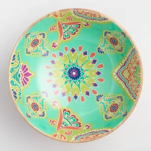Tazón de madera hecho a mano con diseño de coral azul, estilo Japandi, plato para servir ensalada, para fiestas en casa, tazón para aperitivos de mesa - Product Image 4