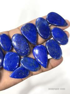 Lapis-lazuli bleu naturel, pierres précieuses brutes, cabochons, formes et tailles variées, environ 20 à 30 mm - Product Image 6