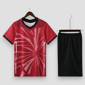 Ensemble d'uniformes de volley-ball pour hommes, maillot sans manches et short imprimés par sublimation, genouillères, évacuation de l'humidité, séchage rapide, style ajusté, devant - Product Image 2