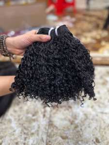 มัดผมมนุษย์ม้วนประหลาดมัดผมมนุษย์ผมแท้ที่ยังไม่ผ่านการทำ10A - Product Image 5