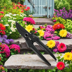 Best Seller Industrial 7.5" DIY Multi-Purpose Black Garden Trimming Scissors Japanese Stainless Steel Plastic Handle <b>Smooth</b> Edge - Product Image 5