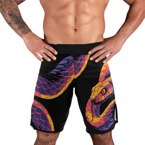 Men's Fitted MMA Shorts Sublimation Print <b>Snake</b> Design Stretch Polyester Spandex Mixed Martial Arts Wear Adult Size - Product Image 3