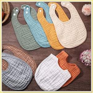 Bavoirs pour bébé en bambou 95% et élasthanne 5%, hypoallergéniques, doux pour les peaux sensibles - Product Image 5