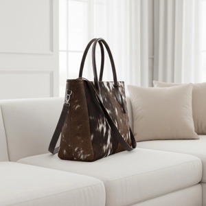 Bolso Tote de Cuero Vacuno Auténtico con Cremallera, Estilo Vintage, Gran Capacidad, para Viaje - Product Image 3