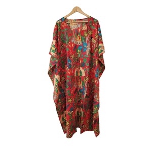 Túnica Informal de Verano para Mujer, Hecha a Mano en India, con Diseño Floral Tejido, Cuello en V, Manga Corta y Cordón Ajustable, para la Playa - Product Image 3