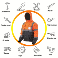 Veste de travail réfléchissante LED imperméable haute visibilité de qualité supérieure pour travaux de nuit sur la route