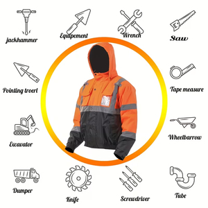 Top Quality <b>Hi</b> <b>Vis</b> <b>Waterproof</b> LED Flash <b>Jacket</b> Reflective Winter Workwear Safety <b>Jacket</b> For Roadway Night Work - Product Image 6