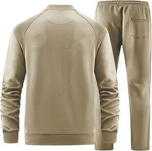 Premium Men's Athletic Tracksuit <b>Zip</b> Jacket Jogger Set Color Block Sportswear OEM Private Label Training Wholesale Apparel Set - Product Image 2
