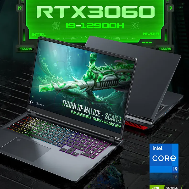 I9 12900H laptop Gaming 16 inci, laptop bisnis RTX 3060 Core i9 RTX