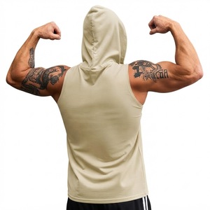 Sudadera sin mangas para hombre, de felpa francesa, algodón, corte muscular, para gimnasio, entrenamiento deportivo, marca privada, venta al por mayor de fábrica - Product Image 2