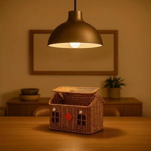 Cesta de Almacenamiento de Mimbre Estilo Rústico, Perfecta para Picnic, Viajes y Decoración, Hecha a Mano en India - Product Image 3