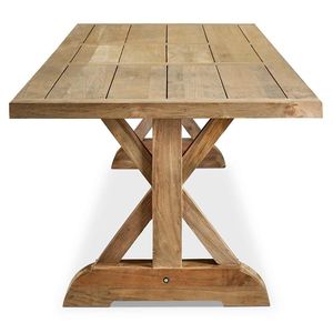 Luxury <b>Reclaimed</b> Teak Wood Dining <b>Table</b>-Waterproof Eco-Friendly Durable Modern Outdoor Garden Furniture - Product Image 3