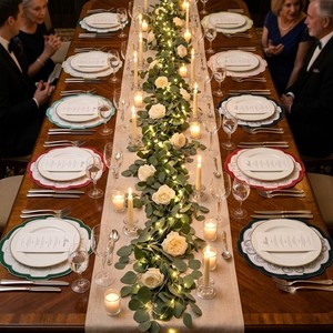 Handcrafted White Cotton Embroidered <b>Placemats</b> Scalloped Border Elegant <b>Table</b> Mat for Wedding Party <b>Dining</b> <b>Table</b> Decor - Product Image 4
