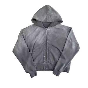 Sudadera y Sudadera con Capucha de Invierno para Hombre, 100% Algodón, Gruesa e Impermeable, con Diseño de Bolsillo Bordado en 3D, Venta al Por Mayor - Product Image 1