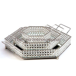 Bandeja de Servir con Cuentas de Cristal de Diseño, Moderna, Lujosa, Duradera, Creativa, Única, de Forma Ovalada, Elegante, para Hotel - Product Image 6