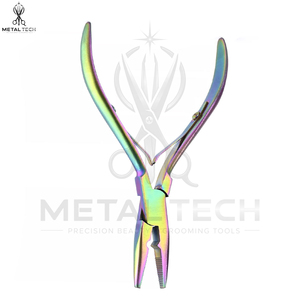 Rainbow Color Hair Extensions Styling <b>Tools</b> Micro Beads Sealing Pliers Steel Hair Pliers Salon <b>Tool</b> Accessories With Rexine Case - Product Image 2