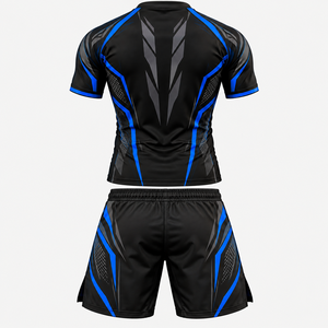 OEM Custom BJJ No Gi MMA Set Sublimation Rash Guard Fight Shorts Wholesale Sportswear - Product Image 4