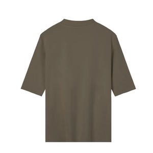 T-shirt Oversize Décontracté en Coton 180 GSM de Haute Qualité avec Logo Imprimé en Relief Personnalisé pour Hommes et Femmes, Coupe Ample et Épaules Tombantes - Product Image 2