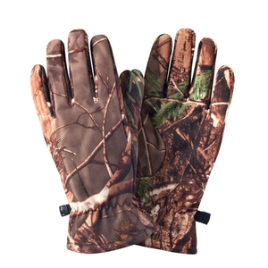 Gants de chasse unisexes coupe-vent à manches longues et doigts entiers avec sangle de poignet réglable et fermeture auto-agrippante, logo personnalisé, taille ajustable - Product Image 1