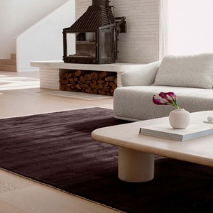 Tapis tissé à la main sur mesure, tapis texturé moderne, tapis contemporain brun foncé pour salon, chambre à coucher, décoration d'hôtel - Product Image 2